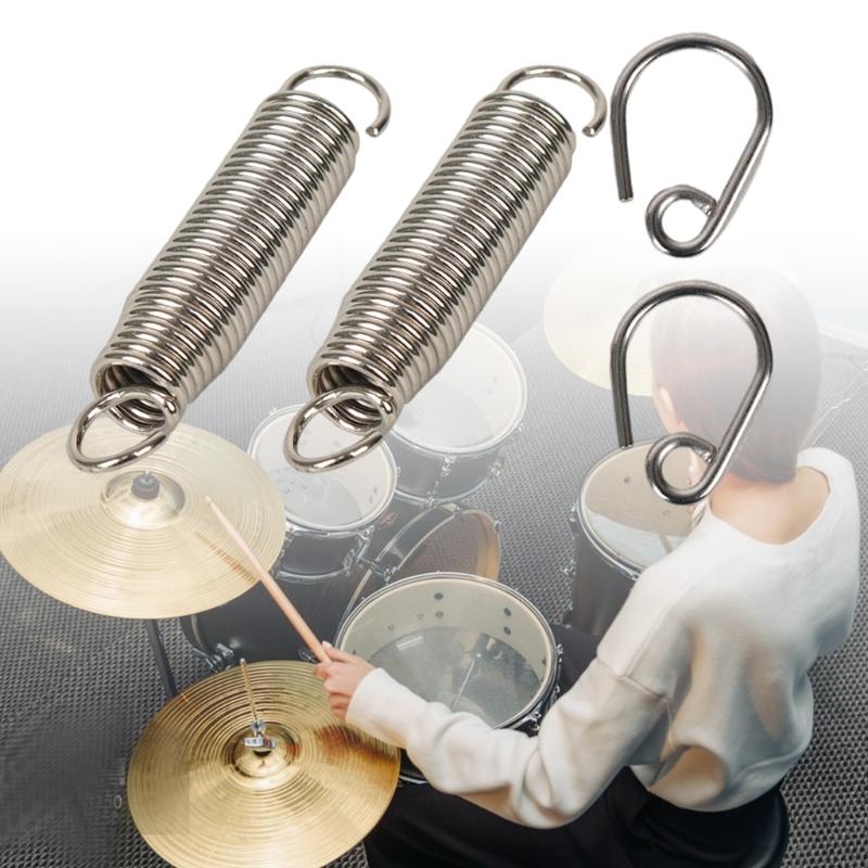 2Pcs Drum Pedal Springs Tensioner Steel Drum Foot Pedal Spring Replacement Drum Extension Spring Easy To Install