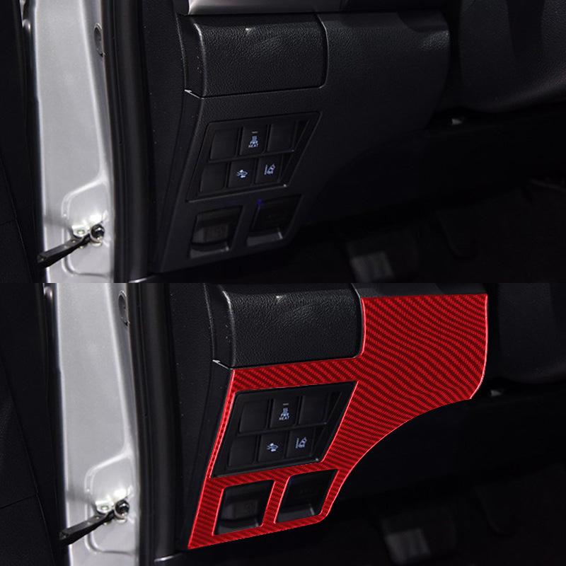 For 15-21 Toyota Hirax Car Interior Modified Carbon Fiber Headlight Switch Button Lower Frame