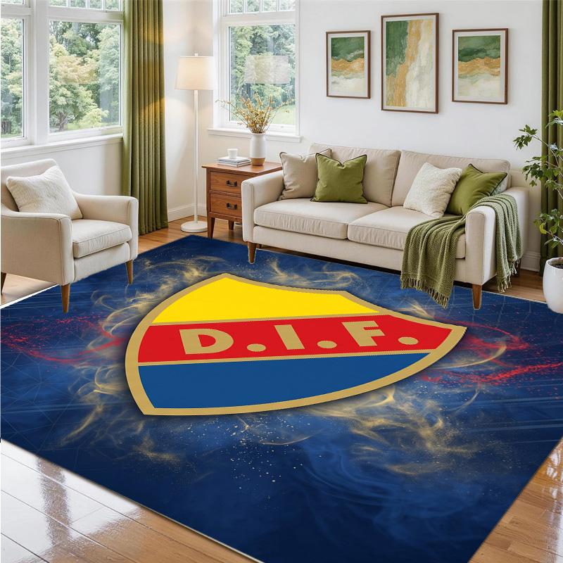 Tappeto Djurgårdens IF Design in Velluto di Cristallo Morbido Tappetino Decorativo per Ingresso Camera da Letto
