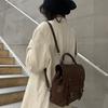 Original Street Style Backpack Travel Casual Waterproof Leather Flip-Top Shoulder Bag Large Women's Travel Bag Handbag Leather Bag