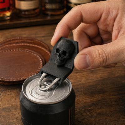 Gothic Skull Can Opener, 3D Printed Skull Can Opener, Pull Tab Can Tool, Trendy Kitchen Accessory Gift for Friends