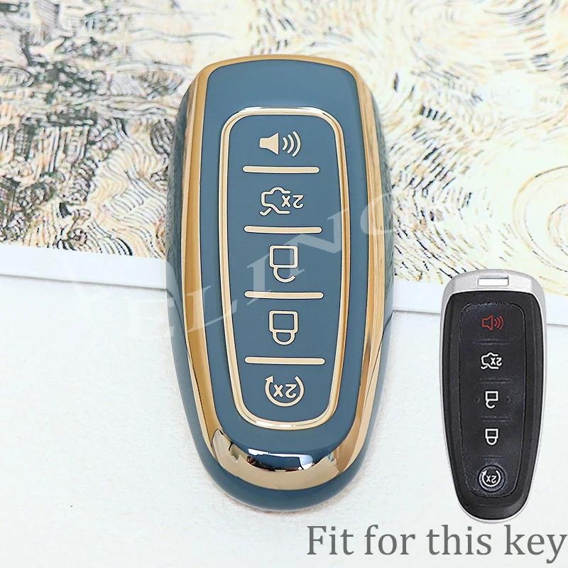 Shell Fob Remote Key Car Key Case For Ford Edge Explorer Escape Focus Taurus Flex Lincoln Mks Mkt Mkx Mkz Navigator 5 Buttons