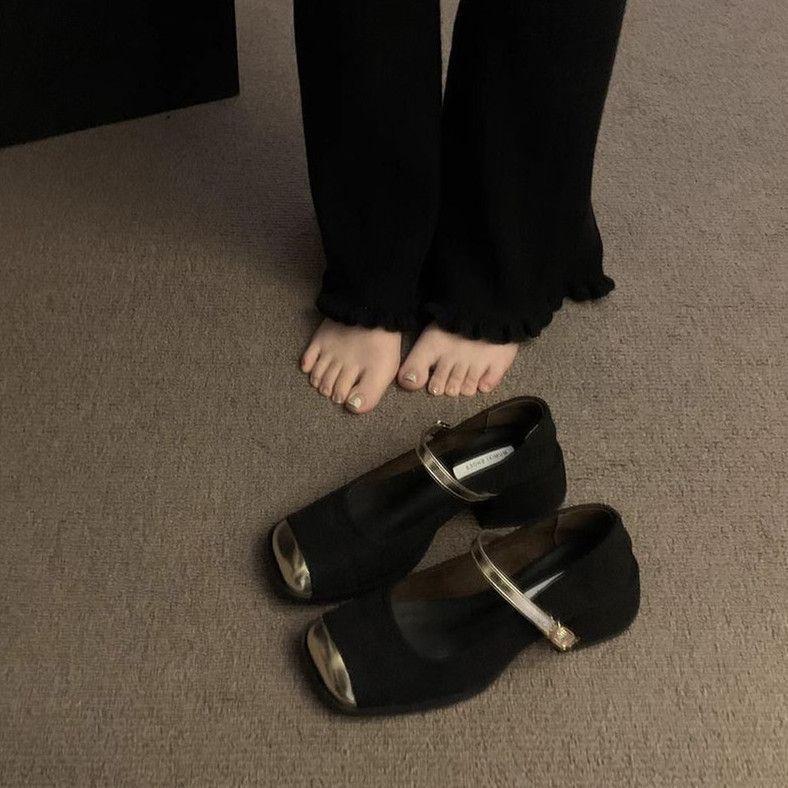 Single shoes fried street British style increase Internet celebrity high value temperament lady Mary Jane shoes woman