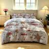 3-piece set (1 bedspread + 2 pillowcases) with Christmas-themed decorations snowmen stars perfect for home decoration