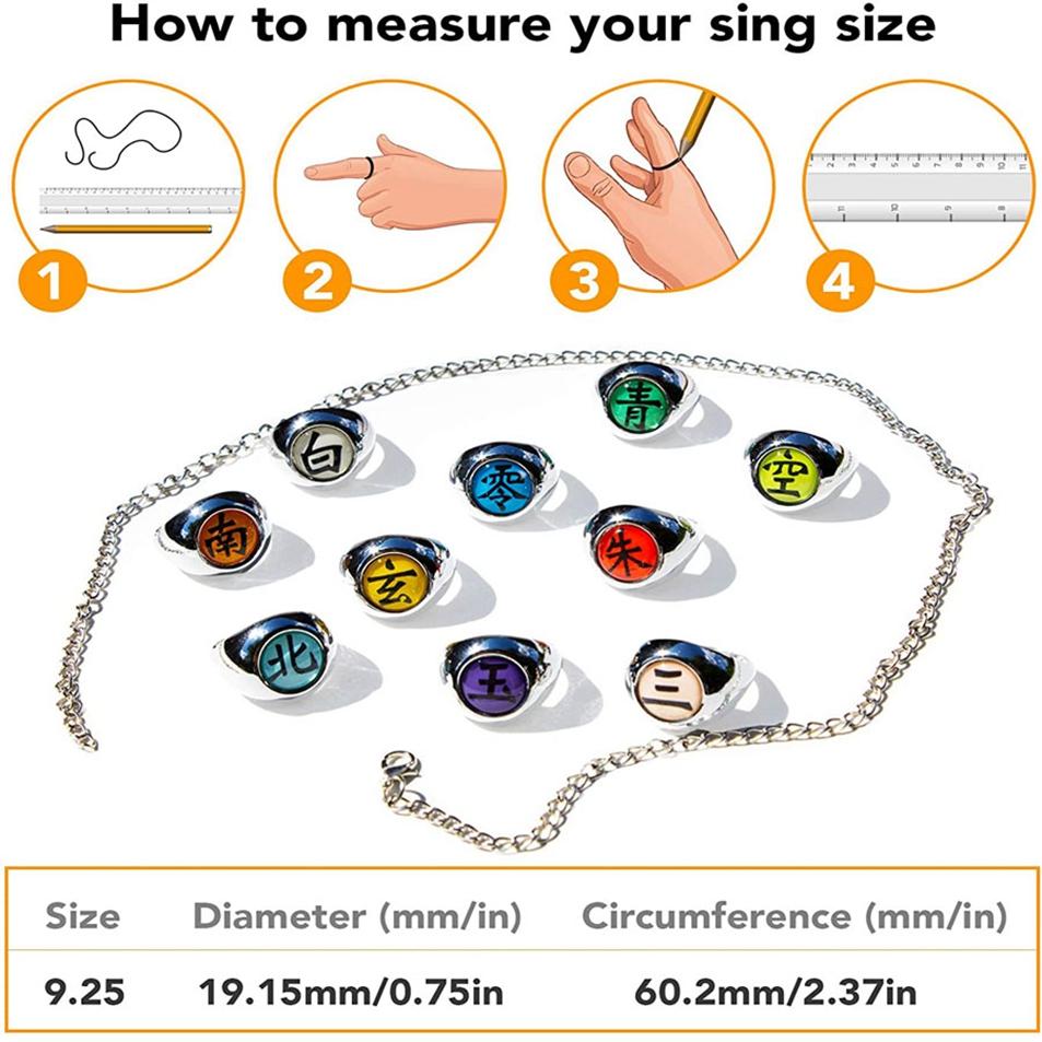 10Pcsset Anime Akatsuki Itachi Metal R-Ings Cartoon Cool Cosplay Accessory Props Boy Children Action Figure Toy Gift