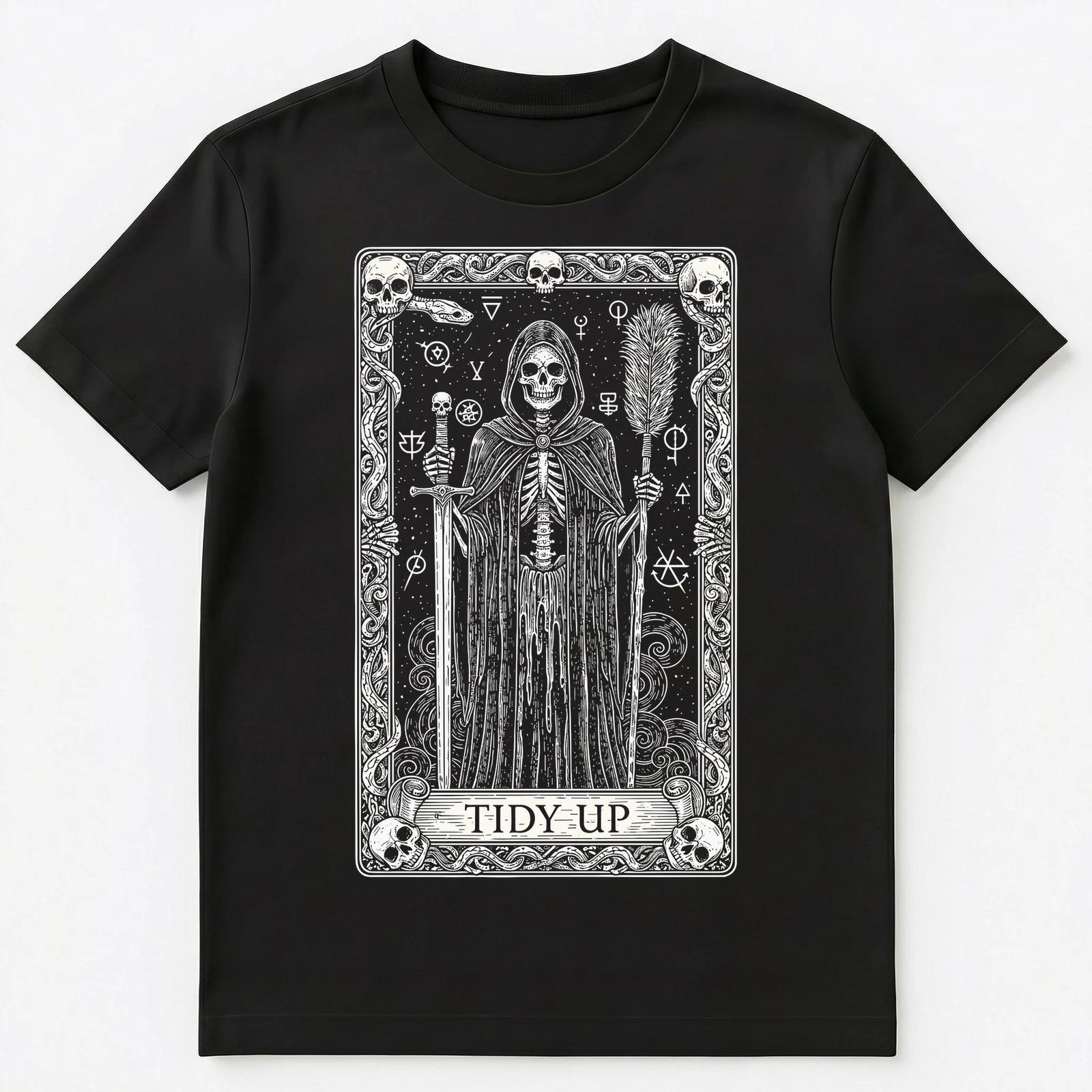 

Dark Humor Lover Grim Reaper Housekeeping Gothic Lifestyle Unisex T-Shirt 4XL