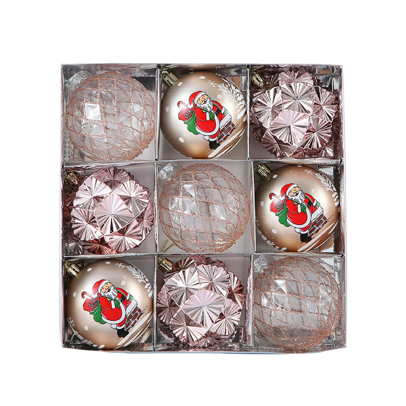 

ABS Рождественская елка Декор Украшение Набор Сверкающих Шариков Для Украшения Дома С Яркими розового золота