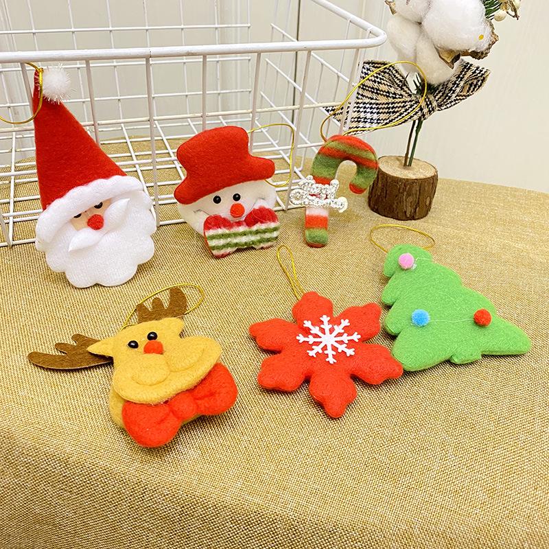 Santa Claus, Snowman, Reindeer Fabric Ornaments - Christmas Tree Decorations for Hotels and Malls