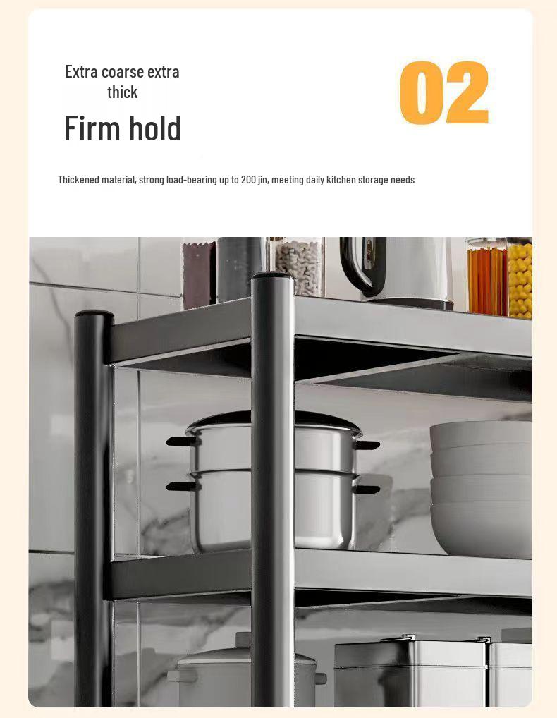 Mehrschichtiges, freistehendes Regal für Küche, Lager oder Balkon