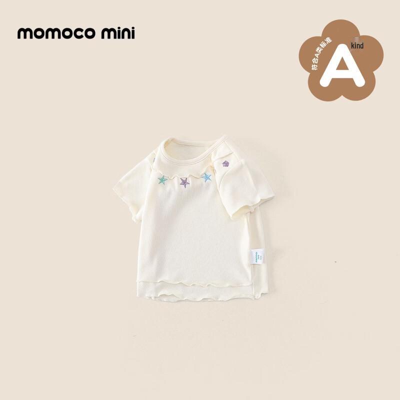 Летняя футболка для девочек-малышек MOMOCO с принтом кролика 120