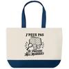 Sac De Courses - PLANETEE - Grand Cabas « J'peux Pas » - Coton 170 G/m² - 27 L - Fond Bleu
