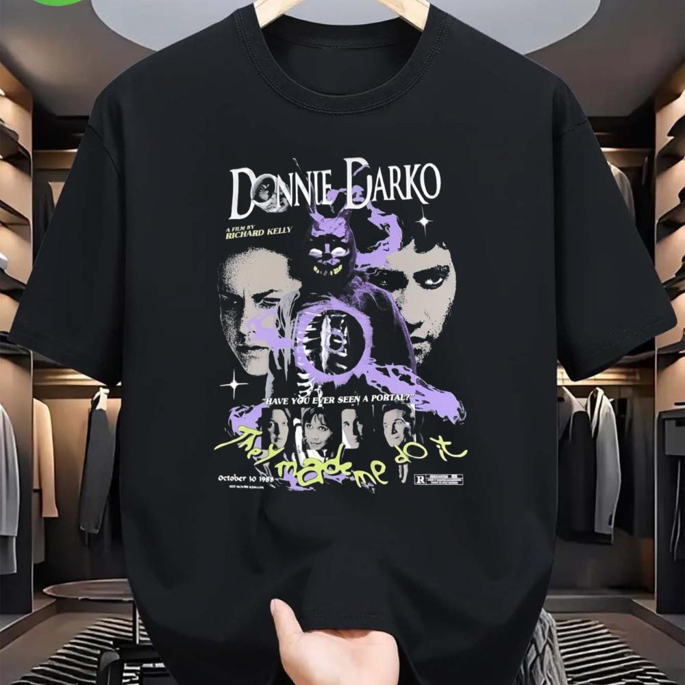

Official Donnie Darko Collectible TShirt Featuring The Iconic Design of The 28 Days 6 Hours 42 Minutes Time Loop with Donnie S