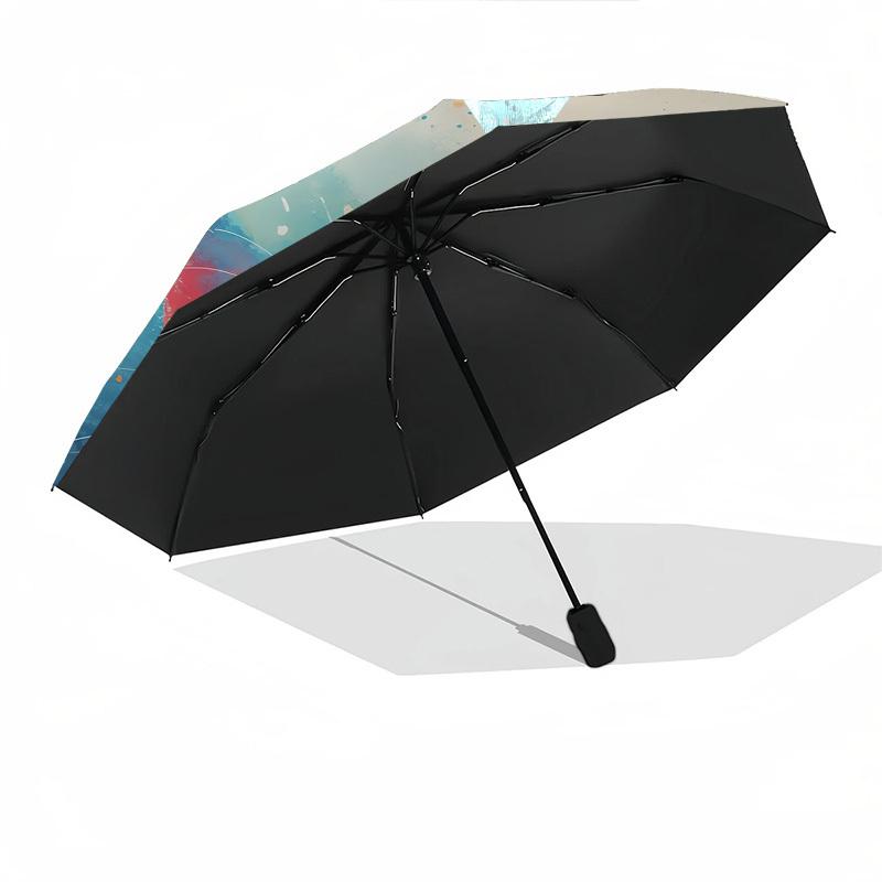 "Whiskers", "Feline"- Automatic Umbrella, Four Seasons Portable Folding Umbrella, Suitable for Men and Women, Travel, Daily Compact Umbrella