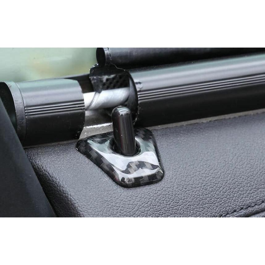 ABS Carbon Fiber Inner Door Lock Down Bolt Ring Trim For BMW 5 Series 2018-2023