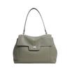 Simple Commuting Fashion Large Capacity Women's Bag Two-layer Cowhide Solid Color Shoulder Genuine Leather Armpit Crossbody