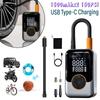 Wireless Car Inflation Pump 1500mAhx2 150PSI USB Type-C Charging Quick Charging Tire Pressure Car Tire Wireless Air Pump