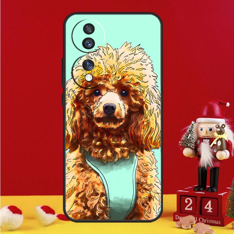 Cure Cartoon Poodle Case For Honor Magic 8 5 6 7 Pro Honor Win RT 50 70 90 200 400 Lite X8c X9b X9c X9a X9d Cover