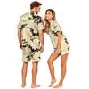 Couple Matching Halloween Pajama Set Short Sleeve Button Down Shirt with Hem Short Pants Soft Casual Loungewear S To XXXXL