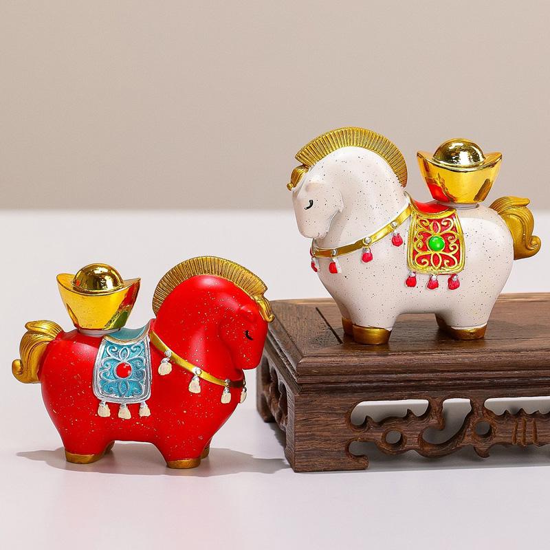 1Pc Gift Ornament Creativity Horse Ornament Souvenir Gift Resin Ornament Festival Gift Mascot Home Decor