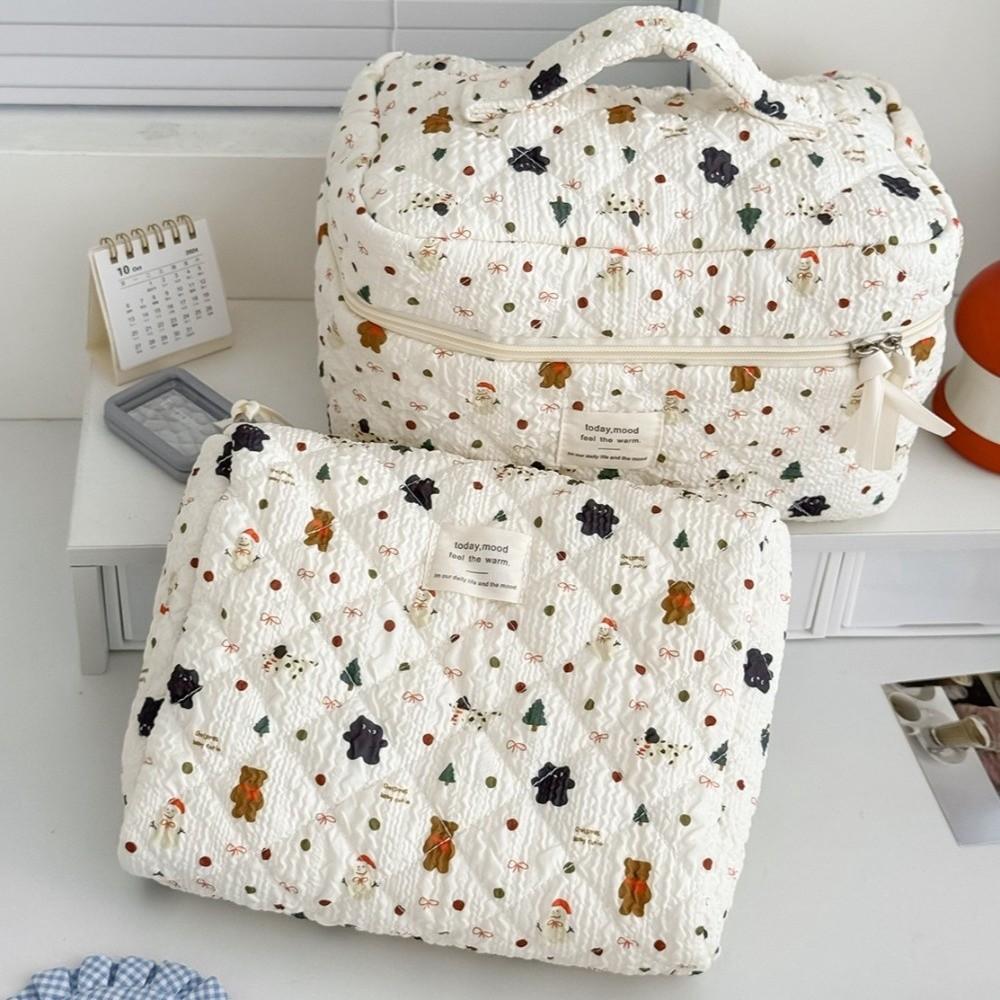 New Cute Cartoon Printed Cosmetic Bags Large Capacity Multifunctional Makeup Bags Portable Storage Bag Travel
