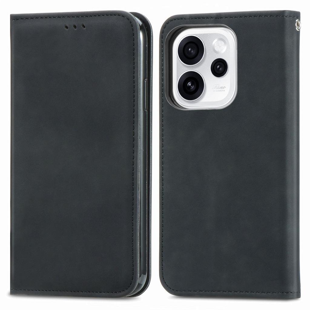 Leather Wallet Flip Case for OPPO A6 A6X A6T A6S A6C A5 A5X A3 A3X A1 Pro 4G 5G Magnetic Closure, Card Holder Phone Cover