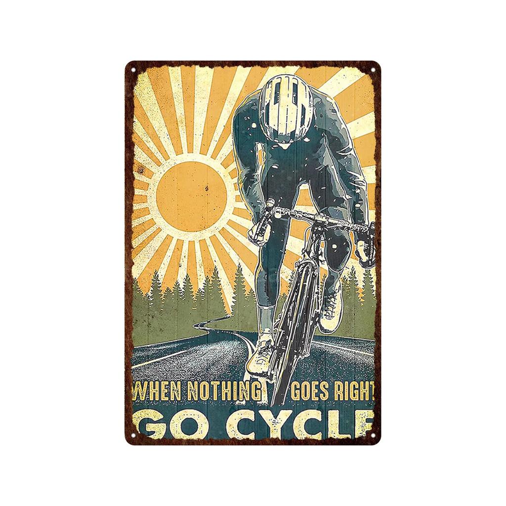 Mountain Bike Vintage Poster Landscape Metal Plate Plaque Wall Decor Iron Retro Posters Man Cave Bar Club Decoration Artwork