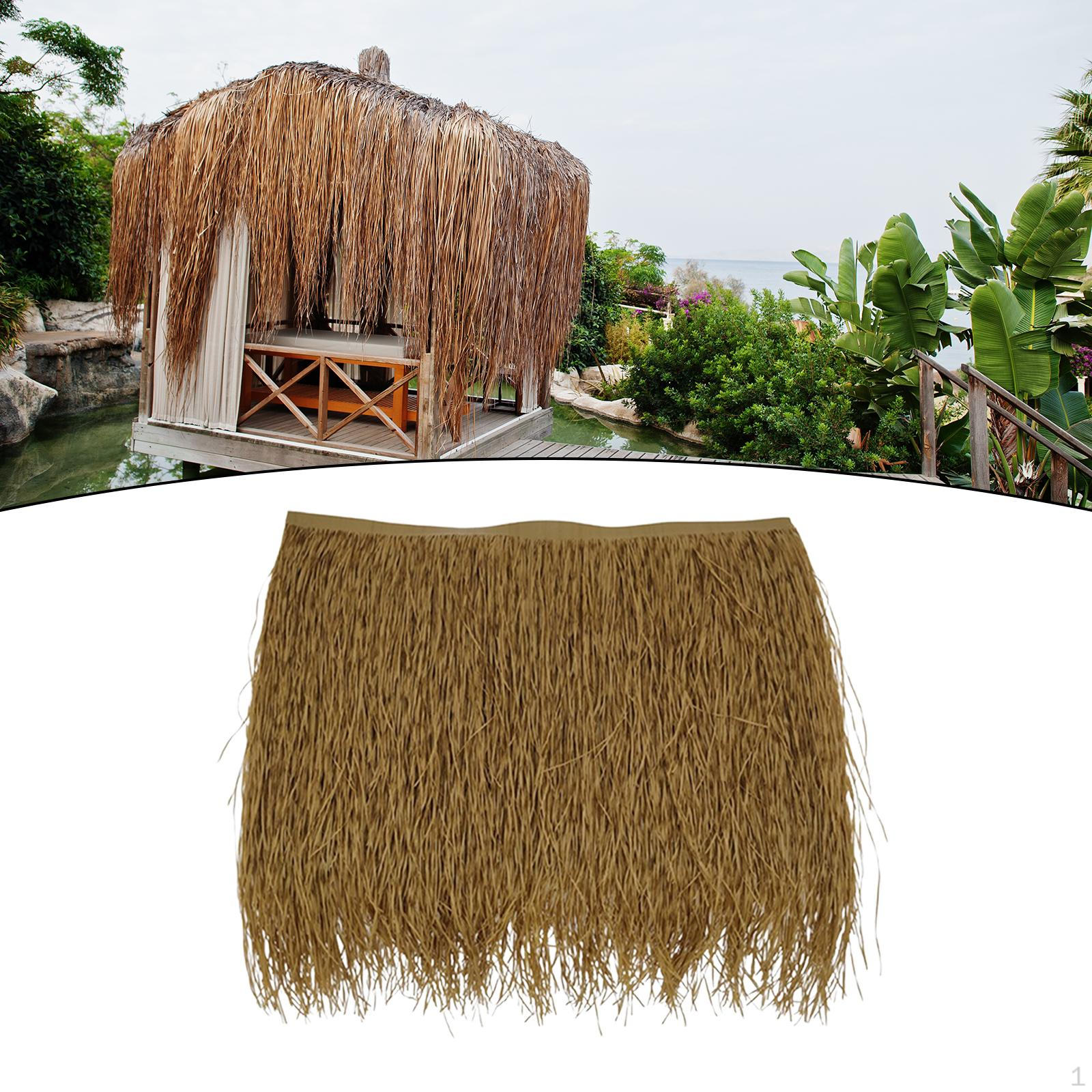 

Рулон пальмовой соломы украшает соломенную кровельную панель, утиную слепую травяную плинтусную крышу для рекламы