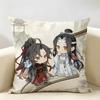 Cute MMo DDao ZZu SShi Cushion Cover Natural Linen Organic Fabric DoubleSided Printing Room Sofa Decor Pillow Case