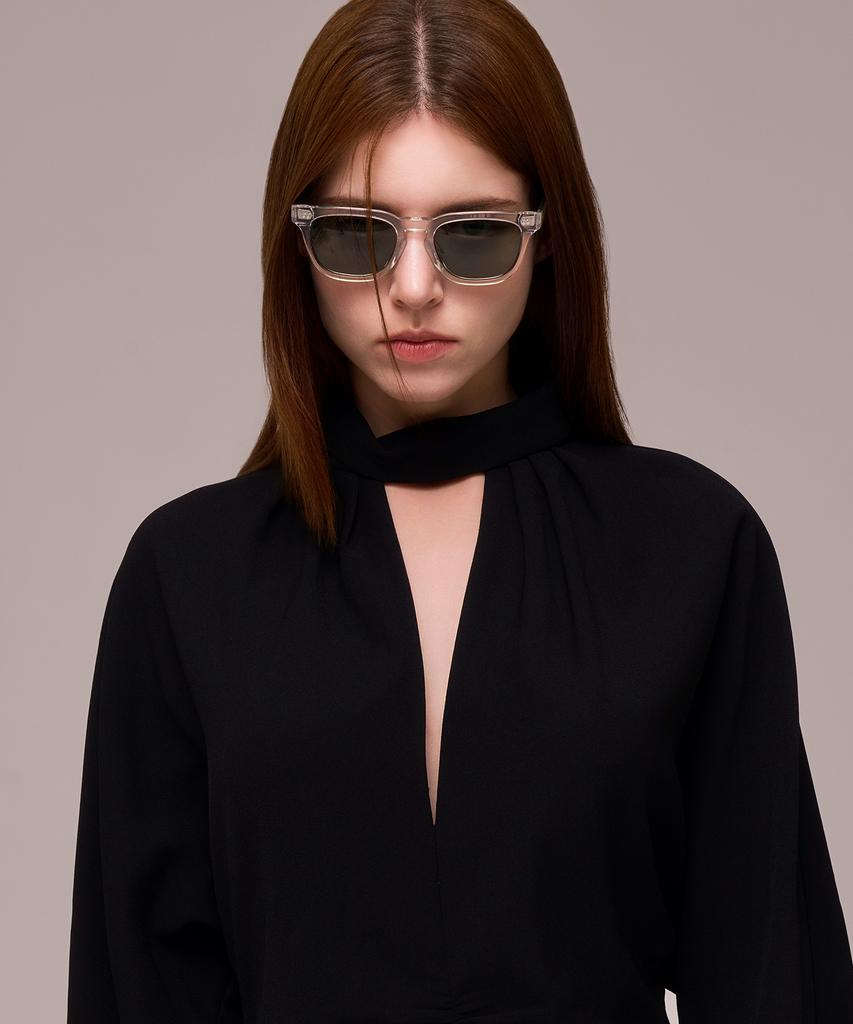 Keoseuteomdillaiteu Acetate Polarized Sunglasses Plutos Crystal