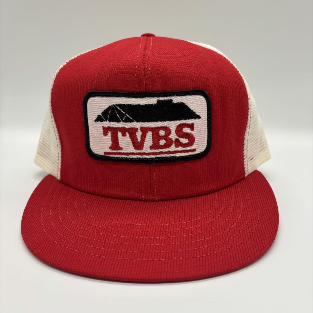 

[USED] 90s Vintage USA Made TVBS TV Station Embroidered Logo Trucker Cap