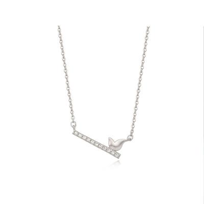 Brentan Silver White Necklace Tnssvw00245S