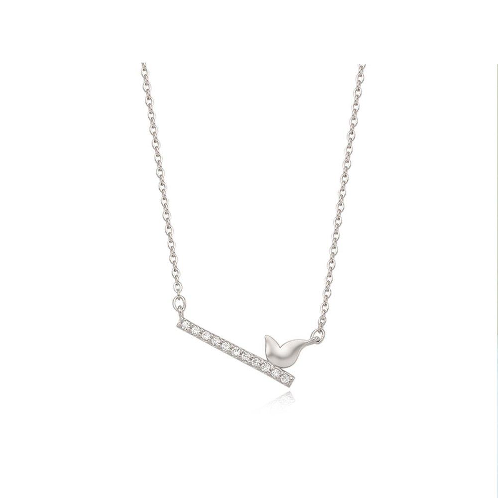 Brentan Silver White Necklace Tnssvw00245S