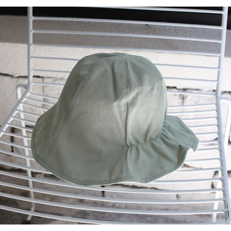 Fashion Fisherman's Hat Female Spring and Summer Pleated Elastic Show Face Small Sun Hat Female Summer Small Brim Color Combination Leisure Basin Hat
