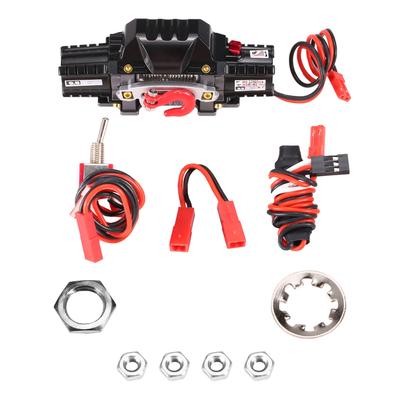 RC Car Dual Motors Metal Winch with Manual Controller for 1 8 Remote Control Cars
