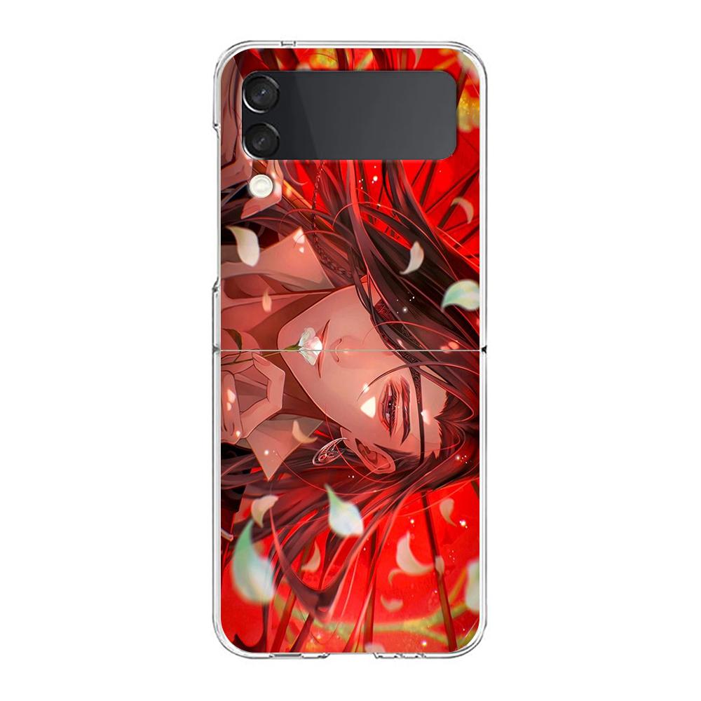 Heaven Official's Blessing Handyhülle Für Samsung Galaxy Z Flip 3 4 5 Hart Faltbar Transparent PC Bumper Für Samsung Z Flip3 Hülle