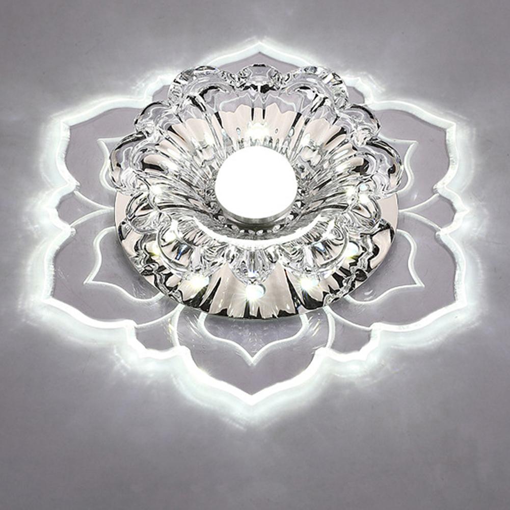 Crystal LED Ceiling Light Modern Ceiling Light Flower Shape LED Recessed Light Decorative Accent Lamp for Gallery Exhibition
