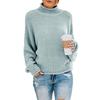 Women's Loose High Neck Pullover Sweater for Autumn/Winter 2026 - Plus Size European/American Style
