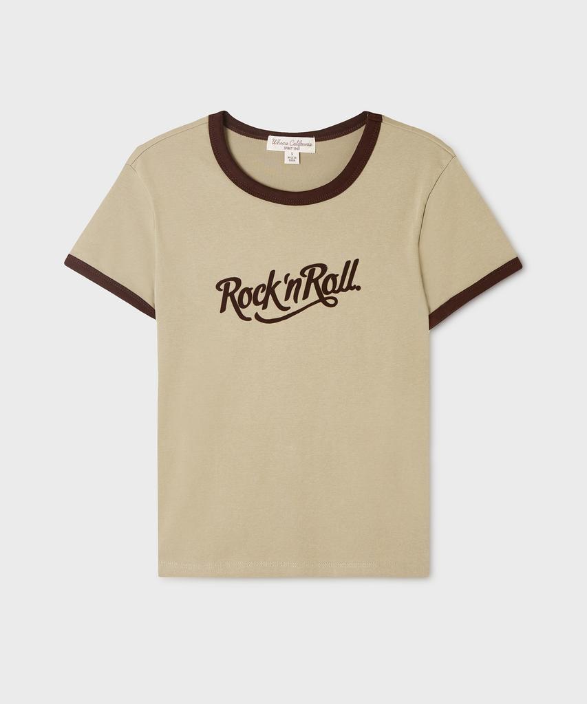 WHO.A.U Rock Lettering Ringer T-Shirt(F) / Whrag3721F