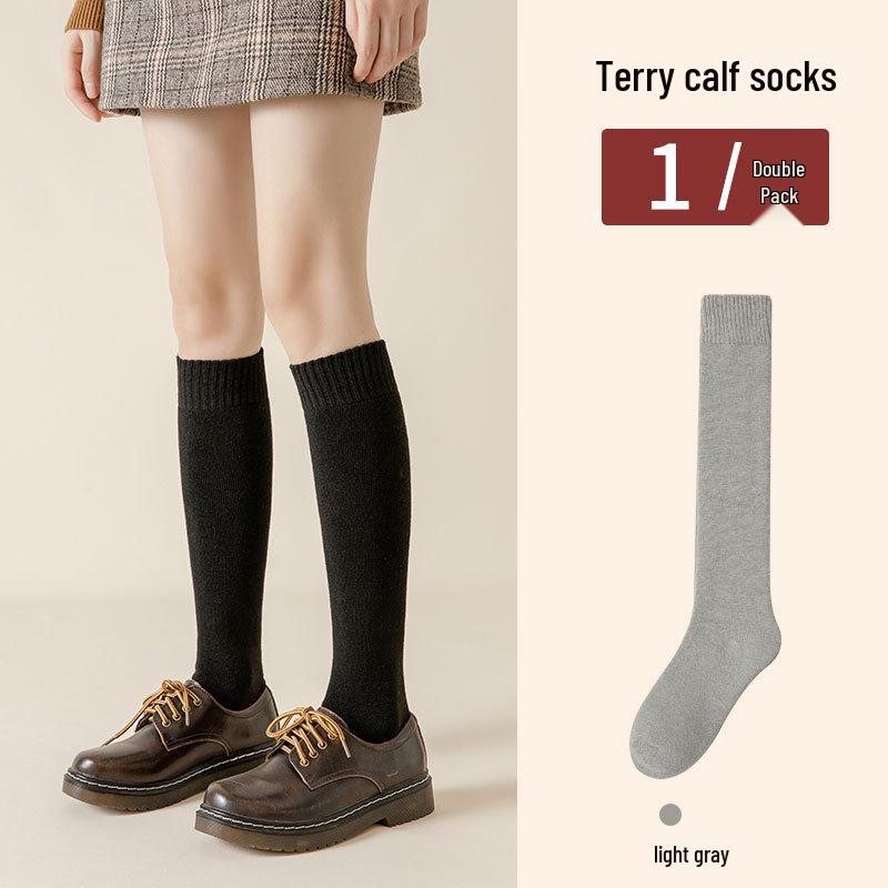Thickened Velvet Warm Knee-High Compression Socks for Women - Slimming Long Winter Socks