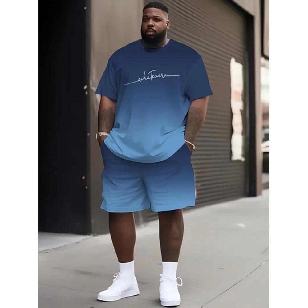 Summer Men's Sports Short Sleeve Shorts Set Casual Fashion Simple Trend Breathable Versatile