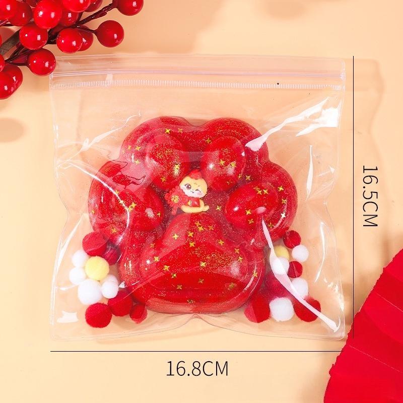 New Colorful Plush Cat Paw Shape Squeeze Toys Pink Tender Soft Muddy Texture Decompression Slow Rising Toys for Kids Adult