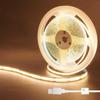 Clearhill 5V COB LED Strip 2pcs X Warm White 320 Powerful 8mm 1M USB Switch Flexible LED Tape Lights for DIY Home Decor Lights, 2M, 3000K, LEDs/M,