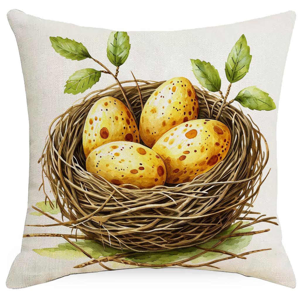 New Easter Pillowcase Country Cartoon Rabbit Easter Egg Pillowcase Sofa Cushion Pillowcase