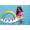 Inflatable Rainbow Cloud Drink Holder Floating Beverage Salad Fruit Serving Bar Pool Float Party Accessories Summer Beach Leisure Cup Bottle Holder Wa