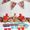 Mario Super Themed Birthdy Party Supplies Decor Banner Cups Napkins Tablecloth