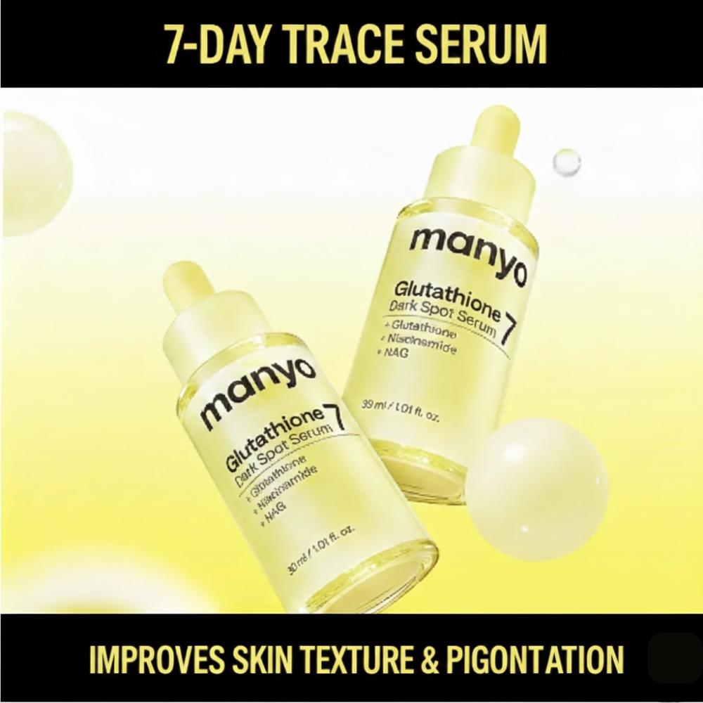 Manyo Factory / Glutathione 7 Sérum na tmavé skvrny / 30 ml / Intenzivní rozjasnění / Vyrobeno v Koreji