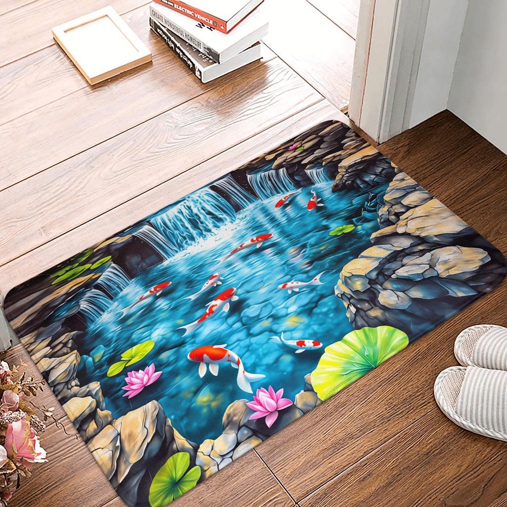 Shark Attack 3D Visual Design Front Door Mat Anti-Slip Outdoor Waterproof  Doormat Kitchen Balcony Entrance Rug Carpet