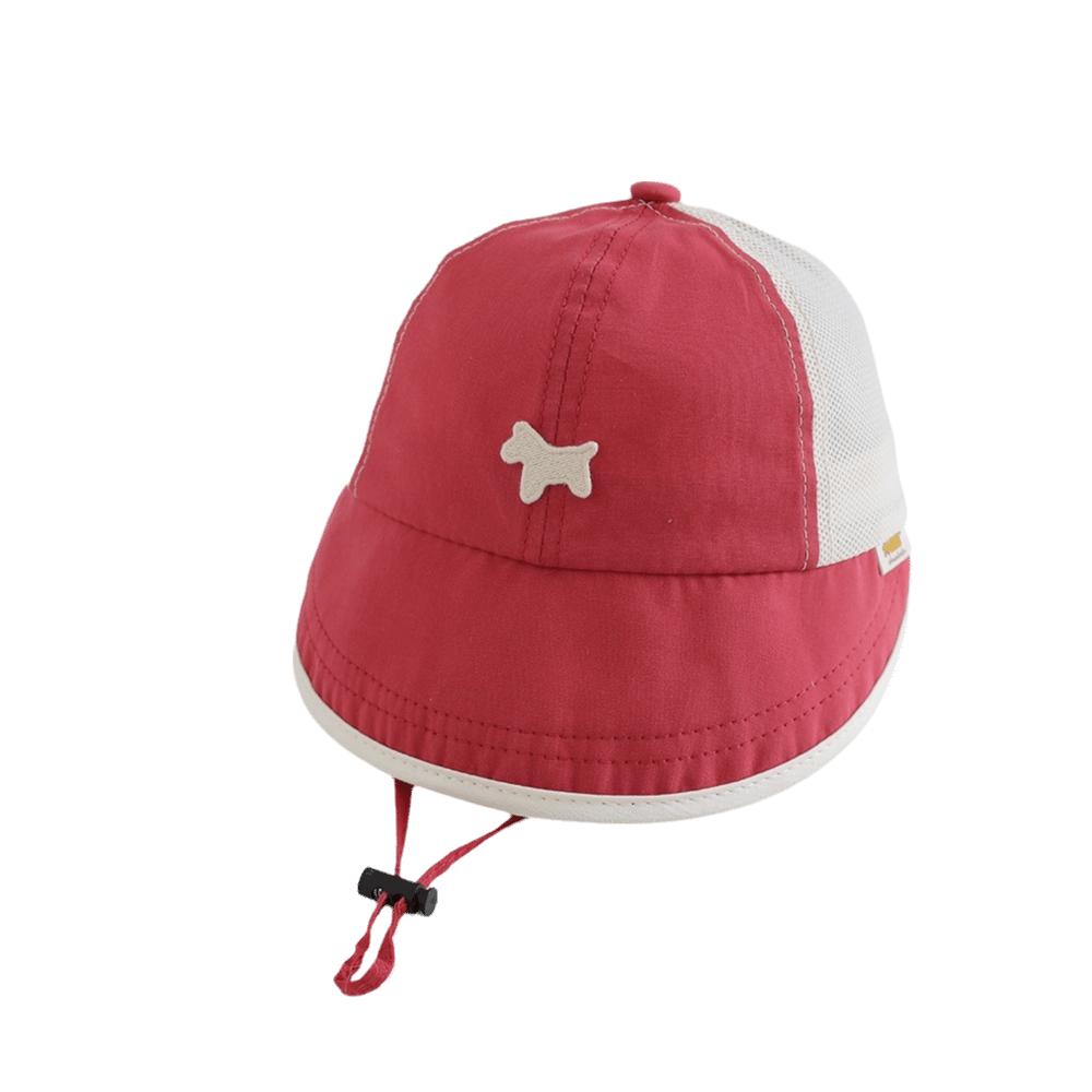 Puppy Pattern Kids Sun Hat Hollow Mesh Breathable Mesh Cap New Snapback Cap 1-3 Years Kids красный