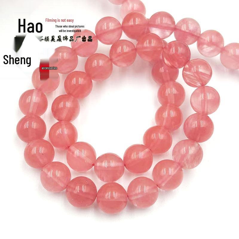 

Watermelon Red Faceted Chalcedony Round Beads Jewelry Accessories Crystal Pendants Hairpins Beading DIY 6mm (~63 beads per strand)