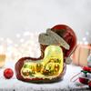Christmas Music Box with Lights Statue Seasonal Collectible Ornament Resin Unique Decoration